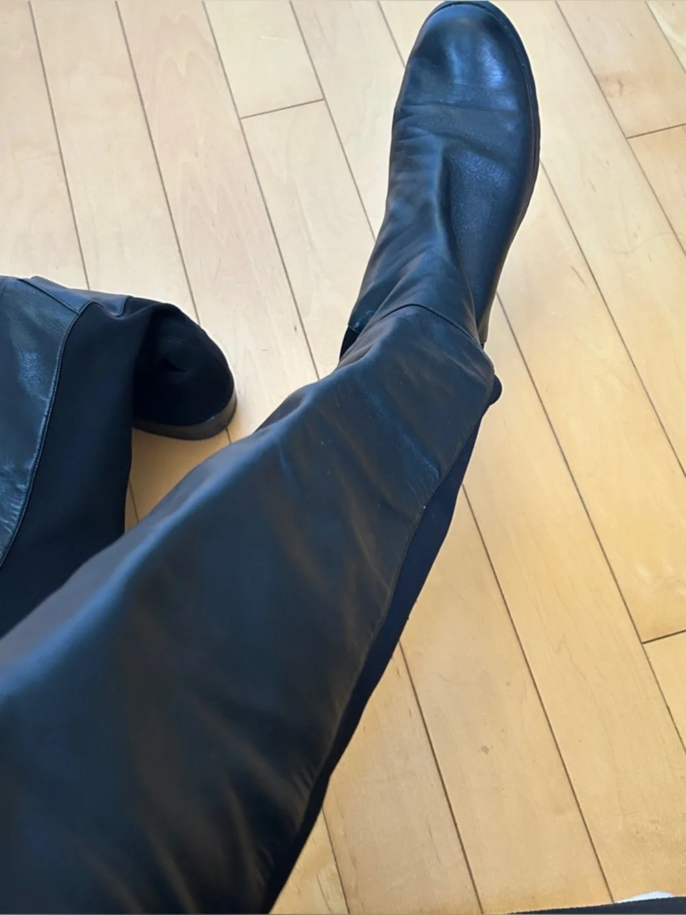 Stuart Weitzman Black 50/50 Over-the-Knee Boots Size 9